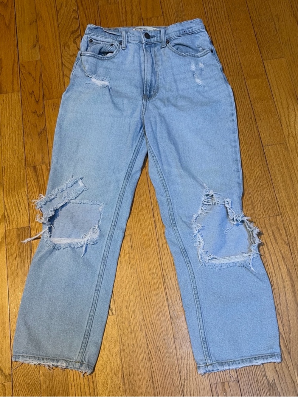 Abercrombie & Fitch Light Blue Ankle Straight